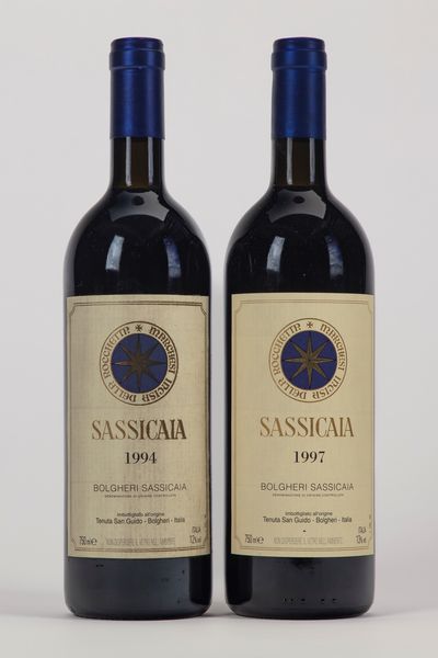 Italia : SASSICAIA (2 BT)  - Asta Vini e Distillati - Associazione Nazionale - Case d'Asta italiane