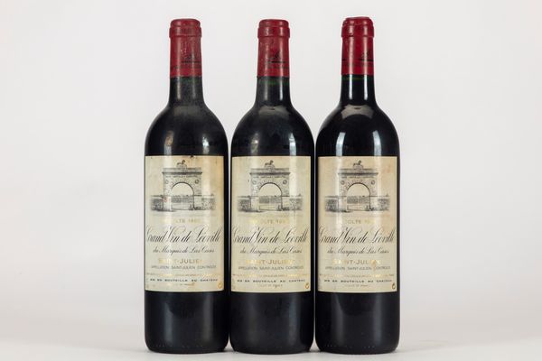 FRANCIA : CHATEAU LEOVILLE-LAS CASES GRAND VIN DE LEOVILLE  (3 BT)  - Asta Vini e Distillati - Associazione Nazionale - Case d'Asta italiane