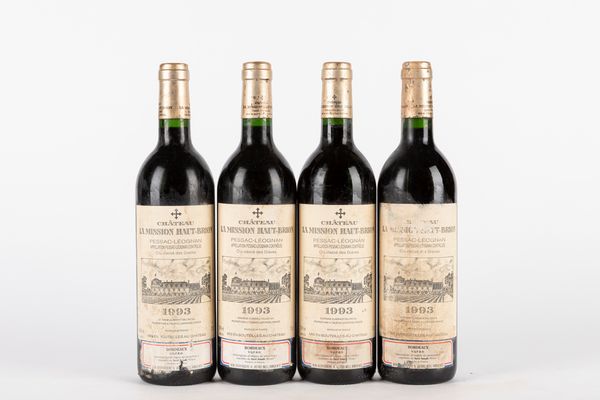 FRANCIA : CHATEAU LA MISSION HAUT BRION 1993 (4 BT)  - Asta Vini e Distillati - Associazione Nazionale - Case d'Asta italiane