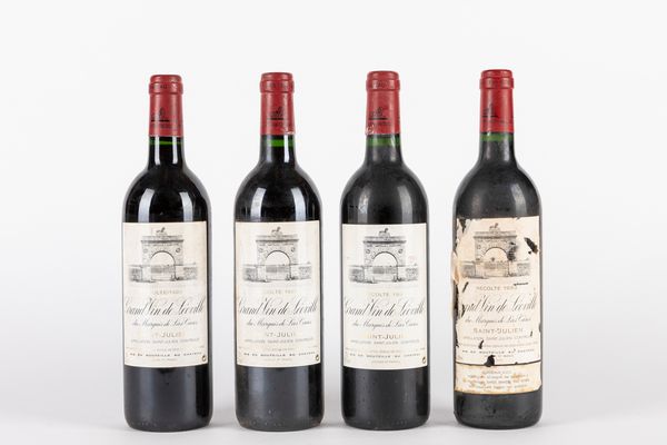 FRANCIA : CHATEAU LEOVILLE-LAS CASES GRAND VIN DE LEOVILLE (1 BT 1993, 2 BT 1995, 1 BT 1996)  - Asta Vini e Distillati - Associazione Nazionale - Case d'Asta italiane