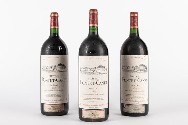 FRANCIA : CHATEAU PONTET CANET 1995 (3 BT)  - Asta Vini e Distillati - Associazione Nazionale - Case d'Asta italiane