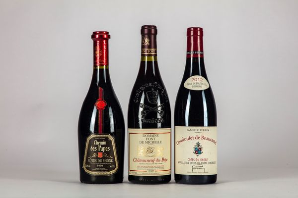 FRANCIA : SELEZIONE rodano (3 BT)  - Asta Vini e Distillati - Associazione Nazionale - Case d'Asta italiane