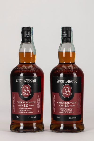 Scozia : Springbank cask Strenght 12y (2 BT)  - Asta Vini e Distillati - Associazione Nazionale - Case d'Asta italiane