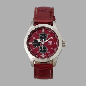 Renato Balestra - Orologio in acciaio al quarzo cronografo tre contatori verticali con quadrante bordeaux 40 mm