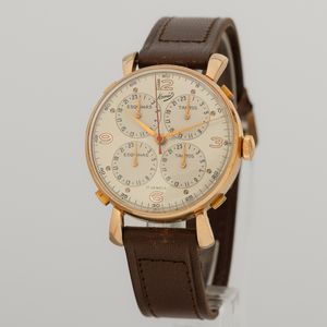 Komet : Orologio Soccer con quadranti segnapunti, cassa placcata in oro giallo 18k, carica manuale, 38 mm  - Asta Orologi da Polso - Associazione Nazionale - Case d'Asta italiane