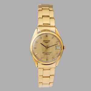 LONGINES - Longines Conquest in oro 18k carica automatica, quadrante Champagne con datario, 31 mm