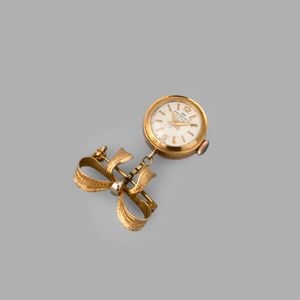 PRYNGEPS : Pryngeps elegante orologio spilla da signora in oro giallo 18k, 17 mm  - Asta Orologi da Polso - Associazione Nazionale - Case d'Asta italiane