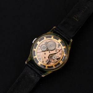 Modina : Orologio in metallo cromato solo tempo carica manuale, quadrante guilloch indici applicati, 36 mm  - Asta Orologi da Polso - Associazione Nazionale - Case d'Asta italiane