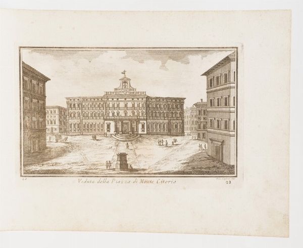 Giovanni Maria Cassini (1745 - 1824)<BR> Nuova raccolta delle megliori vedute antiche e moderne di Roma disegnate e incise da Giovanni Cassini l'anno 1779...  In Roma presso Venanzio Monaldini  - Asta Stampe - Associazione Nazionale - Case d'Asta italiane