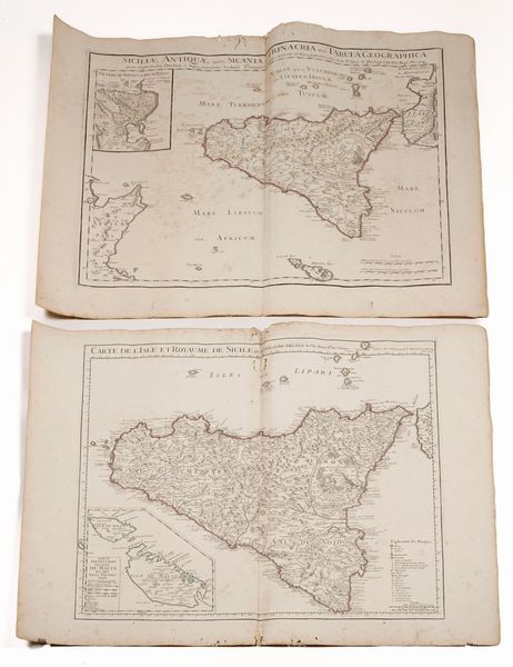 Gullaulme De L'Isle Cart de lisle et royaume de Sicile... A Paris, Chez lautor, 1717.  - Asta Stampe - Associazione Nazionale - Case d'Asta italiane