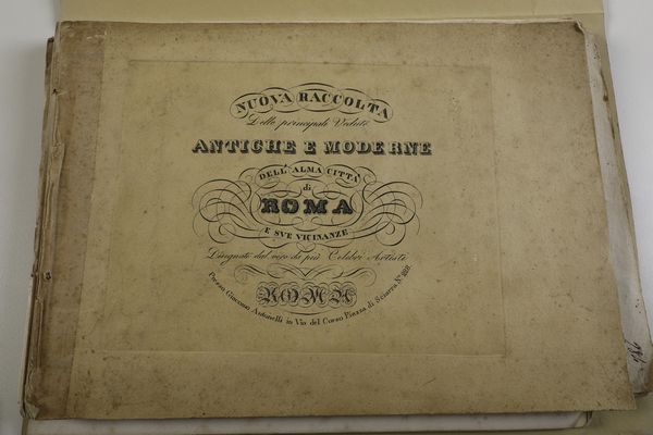 Adrien Manglard (1695-1760) e altri Raccolta di stampe del XIX e XX secolo, aventi per soggetto roma e i suoi dintorni, inclusa la Nuova raccolta delle principali vedute antiche e moderne dell'alma citt di Roma e due vicinanze disegnate dal vero da pi celebri artisti  - Asta Stampe - Associazione Nazionale - Case d'Asta italiane