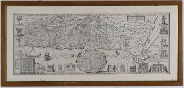 J. Tirinus - Coreografia della Terra Santa Chorographia Terrae Sanctae in angustiorem formam redacta, et ex variis auctoribus a multis erroribus expurgata. Senza indicazioni tipografiche. Probabilmente Anversa o Amsterdam dopo il 1630  - Asta Stampe - Associazione Nazionale - Case d'Asta italiane