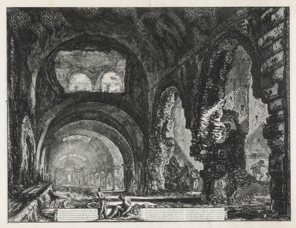 Giovanni Batista Piranesi (Mogliano Veneto, 4 ottobre 1720  Roma, 9 novembre 1778) Veduta interna della Villa di Mecenate. Presumibilmente Roma, seconda met del secolo XVIII  - Asta Stampe - Associazione Nazionale - Case d'Asta italiane