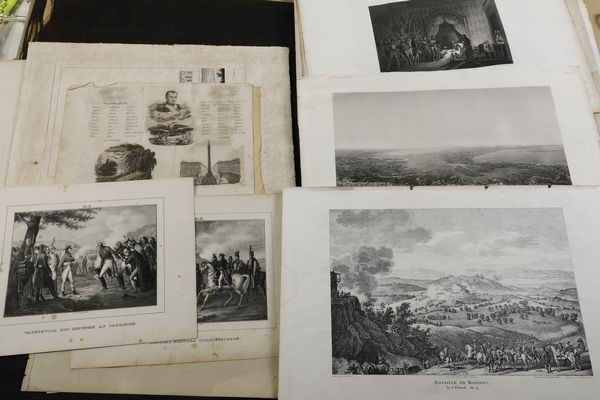 AA.VV. Raccolta di 88 stampe napoleoniche, inclusa l'Histoire de Napolon. Suite de Sujets composes et dessins par Victor Adam, les Portraits par N. Maurin, rilegata in cartoncino  - Asta Stampe - Associazione Nazionale - Case d'Asta italiane