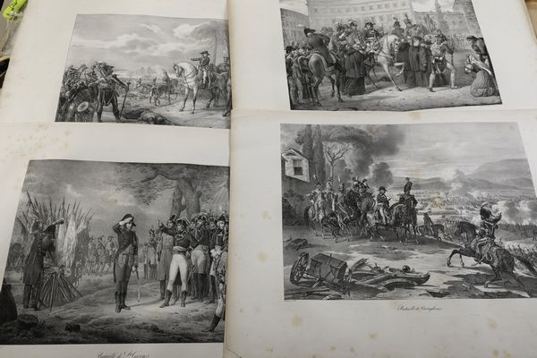 AA.VV. Raccolta di 88 stampe napoleoniche, inclusa l'Histoire de Napolon. Suite de Sujets composes et dessins par Victor Adam, les Portraits par N. Maurin, rilegata in cartoncino  - Asta Stampe - Associazione Nazionale - Case d'Asta italiane