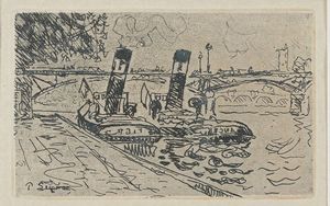 PAUL SIGNAC - Le Pont des arts, 1910