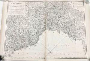 Genova - Liguria 4 carte topografiche della Liguria ed una veduta di Genova, secolo XVII-XVIII  - Asta Stampe - Associazione Nazionale - Case d'Asta italiane