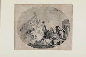 Tiepolo Giandomenico (Venezia, 30 agosto 1727  Venezia, 3 marzo 1804) <BR> Le tre virt teologali... Venezia, seconda met secolo XVIII  - Asta Stampe - Associazione Nazionale - Case d'Asta italiane