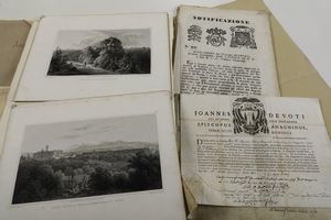 Adrien Manglard (1695-1760) e altri Raccolta di stampe del XIX e XX secolo, aventi per soggetto roma e i suoi dintorni, inclusa la Nuova raccolta delle principali vedute antiche e moderne dell'alma citt di Roma e due vicinanze disegnate dal vero da pi celebri artisti  - Asta Stampe - Associazione Nazionale - Case d'Asta italiane