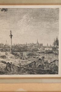 Giovanni Antonio Canal detto Canaletto (1697-1768) Veduta fantastica di Padova. Venezia, Pasquali 1752-1754/55.  - Asta Stampe - Associazione Nazionale - Case d'Asta italiane