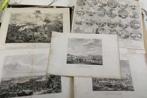 AA.VV. Raccolta di 88 stampe napoleoniche, inclusa l'Histoire de Napolon. Suite de Sujets composes et dessins par Victor Adam, les Portraits par N. Maurin, rilegata in cartoncino  - Asta Stampe - Associazione Nazionale - Case d'Asta italiane