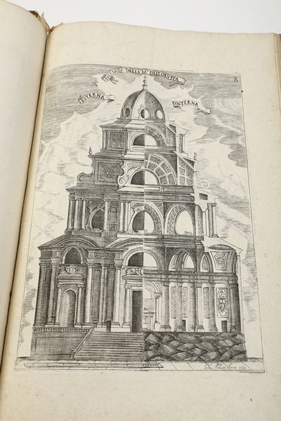 Guarino Guarini (Modena, 17 gennaio 1624  Milano, 6 marzo 1683) Disegni d'architettura civile et ecclasiastica<BR>Torino, Domenico Paulino, 1686  - Asta Libri Antichi - Associazione Nazionale - Case d'Asta italiane