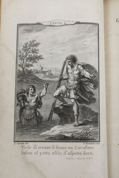 Ludovico Ariosto Orlando furioso. Tomi dal 1 al 4. Birmingham dai torchi di G.Baskerville per P. Molini libraio dell'accademia reale, e G.Molini, 1773  - Asta Libri Antichi - Associazione Nazionale - Case d'Asta italiane