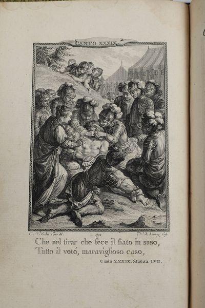 Ludovico Ariosto Orlando furioso. Tomi dal 1 al 4. Birmingham dai torchi di G.Baskerville per P. Molini libraio dell'accademia reale, e G.Molini, 1773  - Asta Libri Antichi - Associazione Nazionale - Case d'Asta italiane