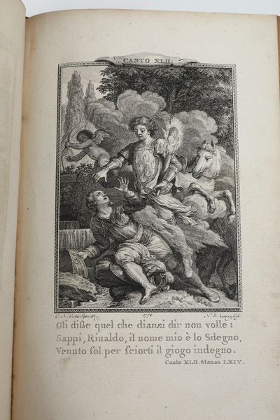 Ludovico Ariosto Orlando furioso. Tomi dal 1 al 4. Birmingham dai torchi di G.Baskerville per P. Molini libraio dell'accademia reale, e G.Molini, 1773  - Asta Libri Antichi - Associazione Nazionale - Case d'Asta italiane