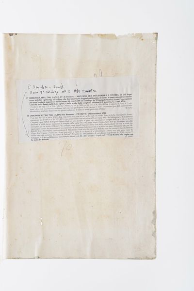 Brunetto Latini - manoscritto cartaceo secolo XVIII Il Pataffio, (Firenze 1754)<BR>  - Asta Libri Antichi - Associazione Nazionale - Case d'Asta italiane