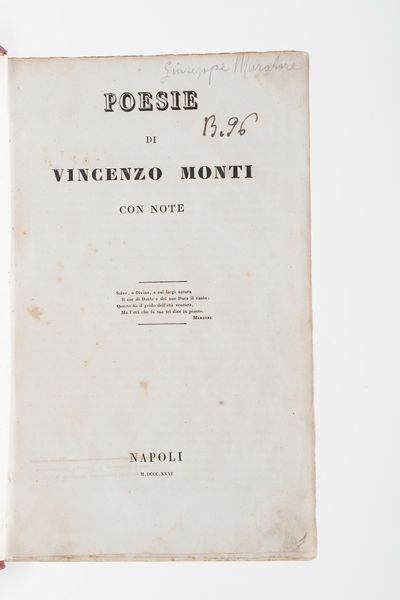 Gio. Gherardo De Rossi. Commedie, Bassano 1790.  - Asta Libri Antichi - Associazione Nazionale - Case d'Asta italiane