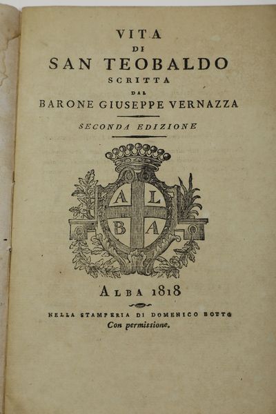 Giuseppe Vernazza Lotto di undici opere  - Asta Libri Antichi - Associazione Nazionale - Case d'Asta italiane