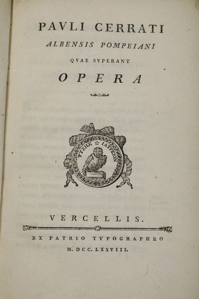 Giuseppe Vernazza Lotto di undici opere  - Asta Libri Antichi - Associazione Nazionale - Case d'Asta italiane