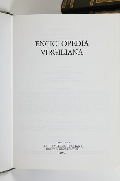 Autori vari Enciclopedia Virgiliana, Roma, Treccani 1984  - Asta Libri Antichi - Associazione Nazionale - Case d'Asta italiane