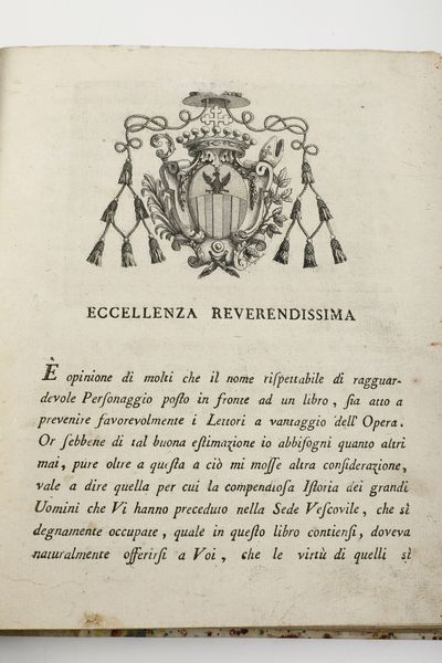 Gioachino Grassi di Santa Cristina Memorie istoriche della chiesa vescovile di Monteregale in Piemonte dall'erezione del vescovato sino a' nostri tempi<BR>Torino, Stamperia Reale, 1789  - Asta Libri Antichi - Associazione Nazionale - Case d'Asta italiane