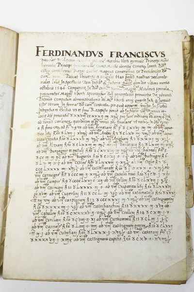 Manoscritto pergamenaceo, secolo XVI-XVII Raccolta di 3 patenti o decreti di Francesco Ferdinando principe d'Aragona ect..  - Asta Libri Antichi - Associazione Nazionale - Case d'Asta italiane