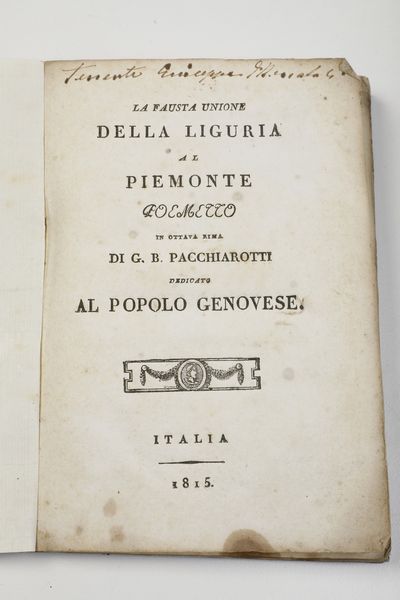 Autori vari Lotto di opere sul Piemonte napoleonico  - Asta Libri Antichi - Associazione Nazionale - Case d'Asta italiane