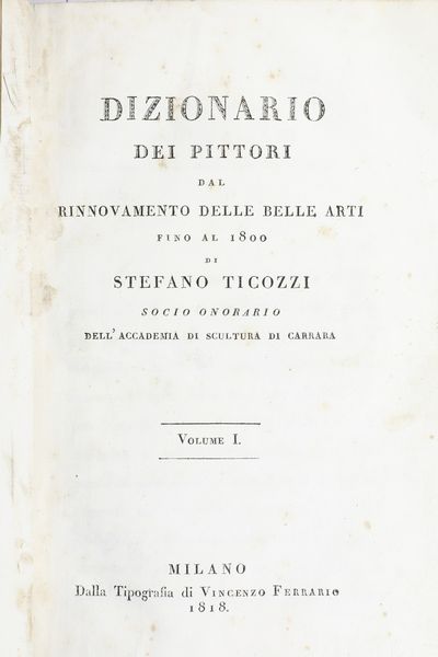 Miscellanea di opere a tema artistico  - Asta Libri Antichi - Associazione Nazionale - Case d'Asta italiane