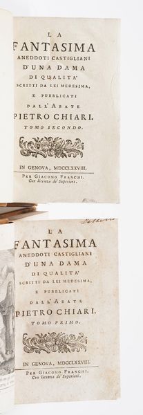 Chiari Pietro. Storia di Luigi Mandrino celebre contrabbandiere di Francia, Venezia, Fenziana, 1758.  - Asta Libri Antichi - Associazione Nazionale - Case d'Asta italiane