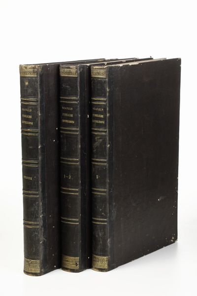 Mattia Giuseppe Sganzin Nuovo corso completo di pubbliche costruzioni<BR>Venezia, Antonelli, 1847  - Asta Libri Antichi - Associazione Nazionale - Case d'Asta italiane