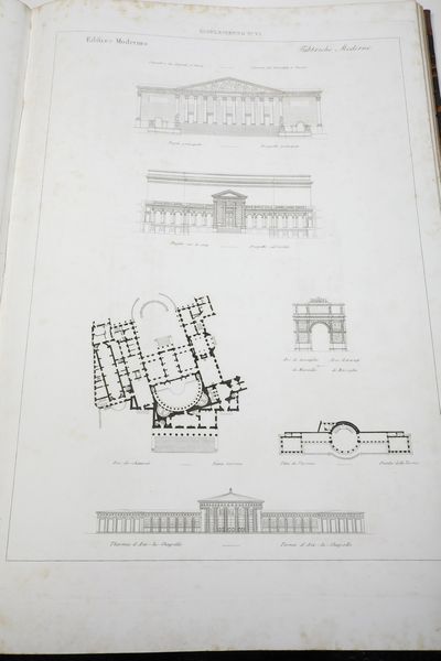 Jean Nicolas Louis Durand Raccolta e Parallelo delle Fabbriche Classiche di tutti i tempi dogni popolo e di ciascun stile con laggiunta della storia generale dellarchitettura di J.G.Legrand arricchita ora di un supplemento di parecchie fabbriche inedite e di tutte quelle pubblicate novellamente dal Canina, dal Rusconi, dallHoffstadt etc. .. e da molti architetti non che dalli progetti architettonici premiati dalle Accademie per cura e studio di Francesco Zanotto <BR>Venezia, G. Antonelli, 1857  - Asta Libri Antichi - Associazione Nazionale - Case d'Asta italiane