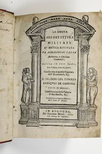 Gioseffe Viola Zanini Della Architettura<BR>Padova, per Giacomo Cadorino, 1677<BR>Della Nuova Simmetria<BR>Padova, per Giacomo Cadorino, 1678  - Asta Libri Antichi - Associazione Nazionale - Case d'Asta italiane