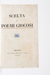 Gio. Gherardo De Rossi. Commedie, Bassano 1790.  - Asta Libri Antichi - Associazione Nazionale - Case d'Asta italiane