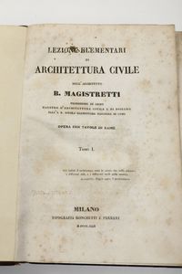 Giuseppe Antonio Alberti Trattato della misura delle fabbriche di Giuseppe Antonio Alberti bolognese nel quale si espone la misura delle superficie di tutti i solidi e di ogni specie di volte. Con un appendice del modo di misurare le vasche i legnaj i fienili i granai ... Con note ed aggiunte di Baldassarre Orsini Perugino <BR>Firenze, Luigi Pezzati, 1822 (III edizione)<BR>  - Asta Libri Antichi - Associazione Nazionale - Case d'Asta italiane