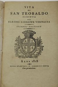 Giuseppe Vernazza Lotto di undici opere  - Asta Libri Antichi - Associazione Nazionale - Case d'Asta italiane