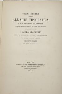 Autori vari Lotto di storia del Piemonte Savoia  - Asta Libri Antichi - Associazione Nazionale - Case d'Asta italiane