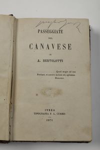 Autori vari<BR> Lotto di opere sui viaggi in Piemonte  - Asta Libri Antichi - Associazione Nazionale - Case d'Asta italiane