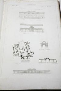 Jean Nicolas Louis Durand Raccolta e Parallelo delle Fabbriche Classiche di tutti i tempi dogni popolo e di ciascun stile con laggiunta della storia generale dellarchitettura di J.G.Legrand arricchita ora di un supplemento di parecchie fabbriche inedite e di tutte quelle pubblicate novellamente dal Canina, dal Rusconi, dallHoffstadt etc. .. e da molti architetti non che dalli progetti architettonici premiati dalle Accademie per cura e studio di Francesco Zanotto <BR>Venezia, G. Antonelli, 1857  - Asta Libri Antichi - Associazione Nazionale - Case d'Asta italiane