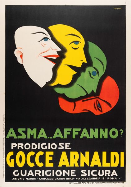 Lucio Venna (Giuseppe Landsmann) : Gocce Arnaldi  - Asta POP Culture e Manifesti d'Epoca - Associazione Nazionale - Case d'Asta italiane