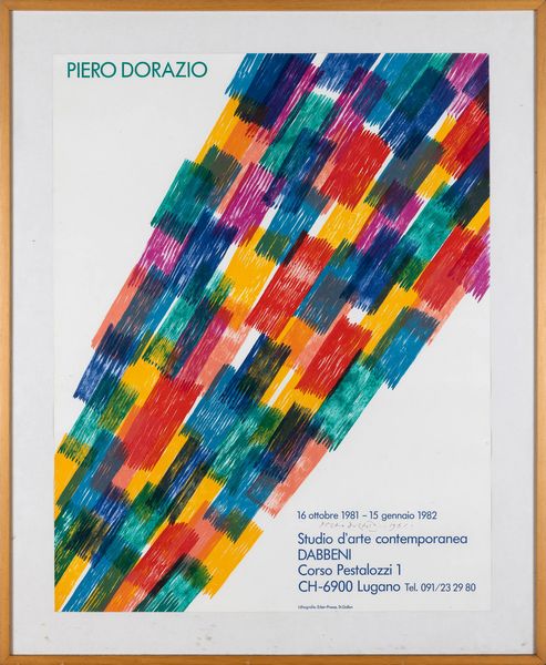 PIERO DORAZIO : Studio darte contemporanea Dabbeni, Lugano.  - Asta POP Culture e Manifesti d'Epoca - Associazione Nazionale - Case d'Asta italiane